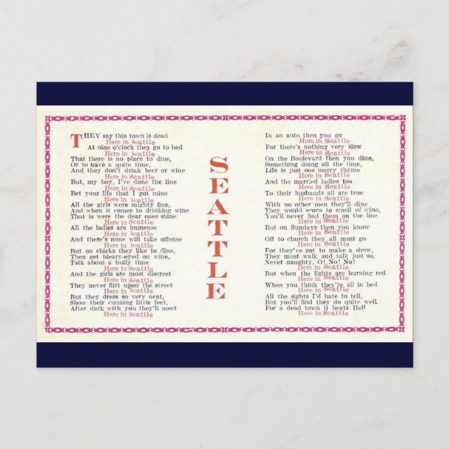 Carte Postale Seattle (Devant)