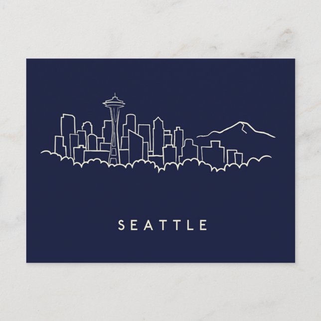 Carte Postale Seattle Skyline (Devant)