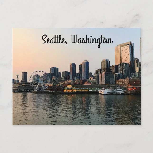 Carte postale Seattle Skyline #5 (Devant)