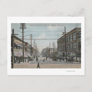 Carte Postale Seattle, WASecond Avenue depuis Pike Street