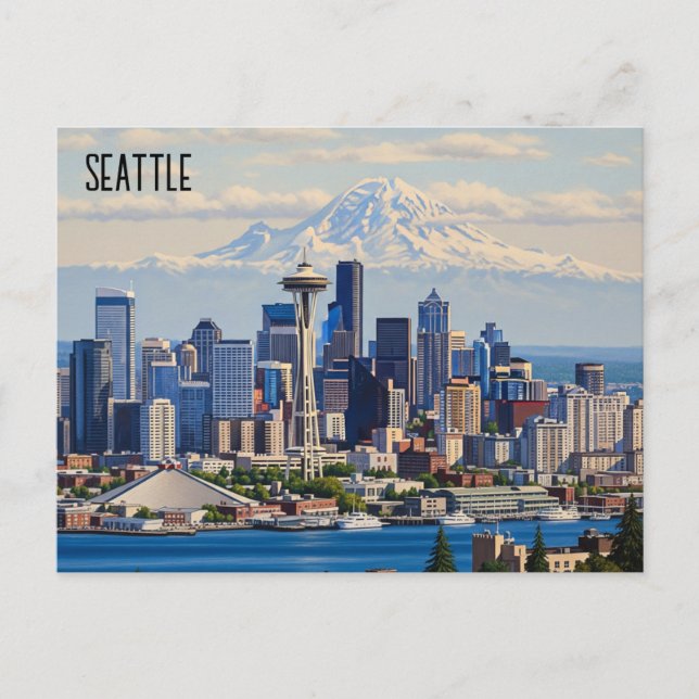 Carte Postale Seattle Washington Mt Rainier (Devant)