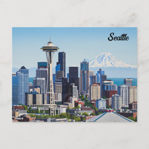 Carte Postale Seattle Washington Mt Rainier