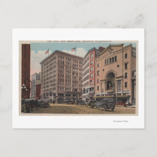 Carte Postale Seattle, WAView de 4th Ave & Westlake
