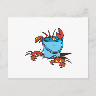 Carte Postale seau de crabes