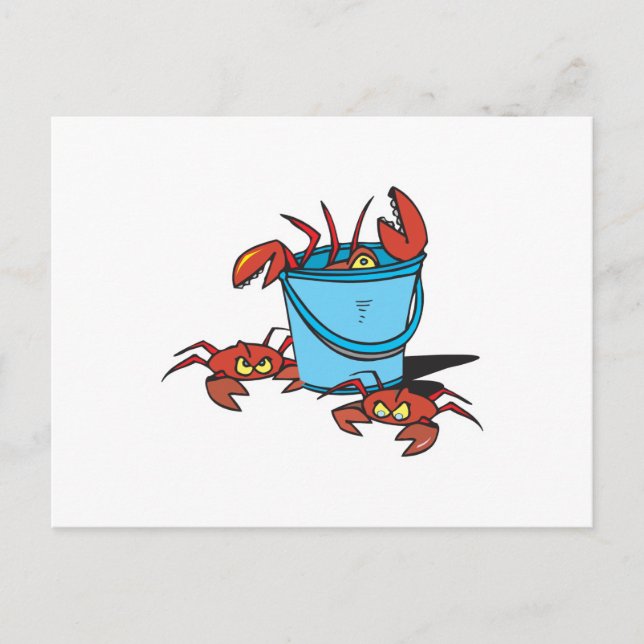 Carte Postale seau de crabes (Devant)