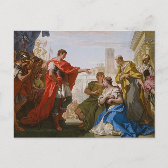 Carte Postale Sebastiano Ricci - Le Continent de Scipio (Devant)