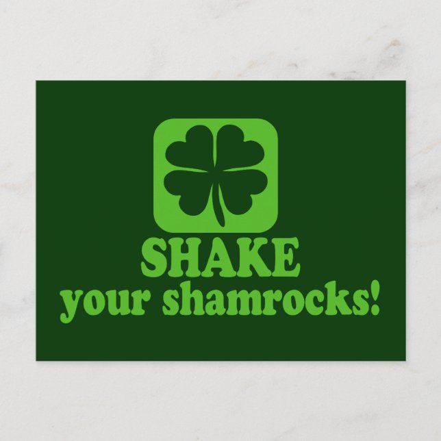 Carte Postale Secouer vos Shamrocks (Devant)