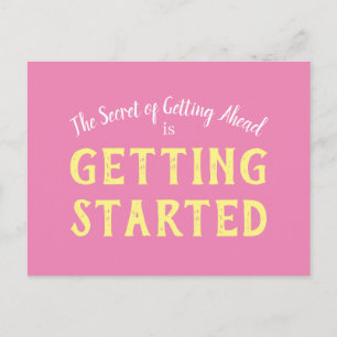 Carte Postale Secret de réussite Citation motivationnelle inspir