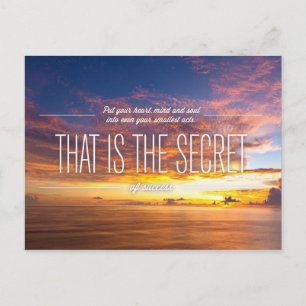 Carte Postale Secret De Succès - Citation Motivationnelle