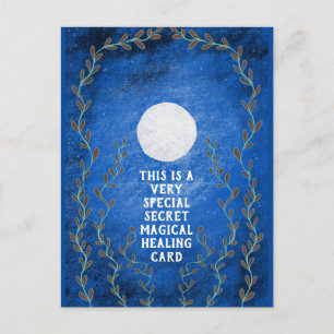 Carte Postale Secret magique spirituel nuit lune guérissez vite 