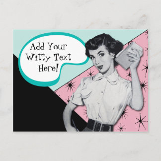 Carte Postale Secrétaire vintage Sassy