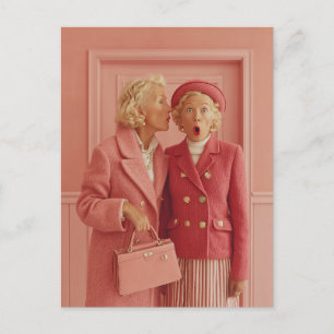 Carte Postale Secrets roses et style surpris