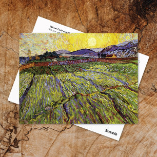 Carte Postale Secteur du blé Levée Sun Vincent van Gogh