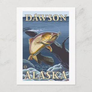 Carte Postale Section de la pêche à la truite - Dawson (Alaska)