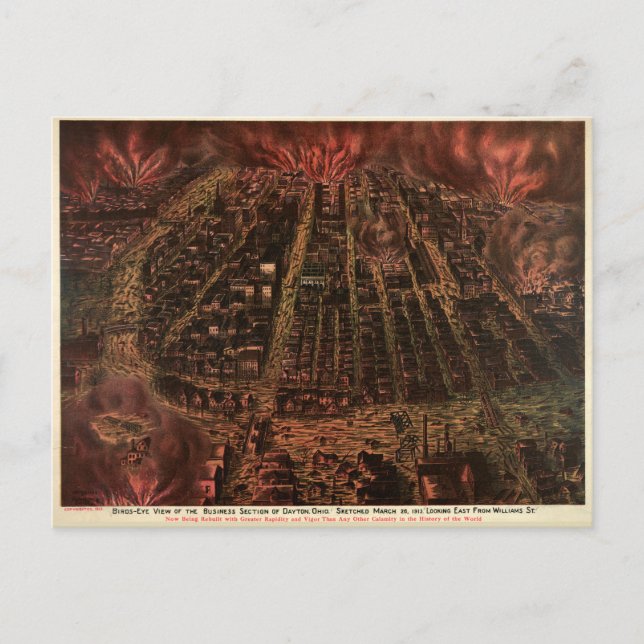 Carte Postale Section des affaires de Dayton (Ohio) (1913) (Devant)