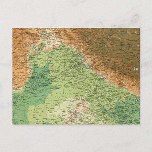 Carte Postale Section nord-ouest de l'Inde (Devant)