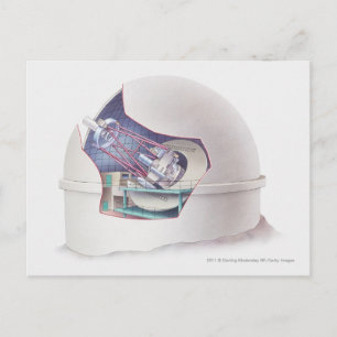 Carte Postale Section transversale du télescope à l'intérieur d'