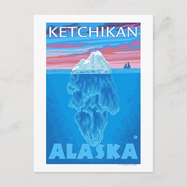Carte Postale Section transversale Iceberg - Ketchikan, Alaska (Devant)