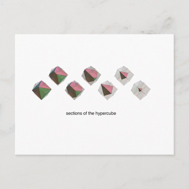 Carte Postale Sections de l'hypercube (Devant)
