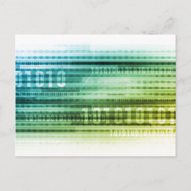 Carte Postale Sécurité des données sur Internet et informations  (Devant)