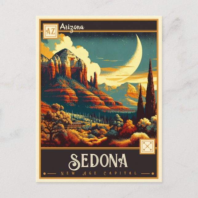 Carte Postale Sedona, Arizona | VINTAGE (Devant)