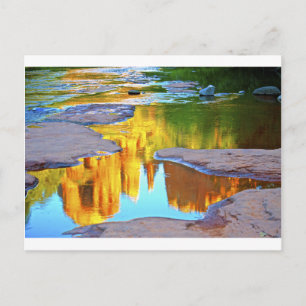 Carte Postale Sedona Oak Creak réflexions de la Cathédrale Rock