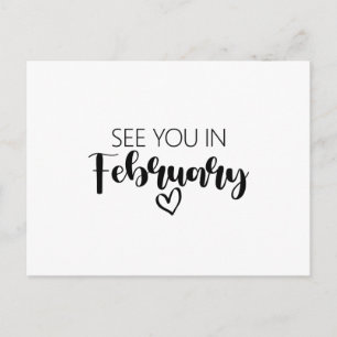 Carte Postale See You In February Pregnancy Announcement