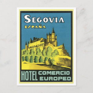 Carte Postale Segovia Espana Hotel Comercio Europeo