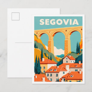 Carte Postale Ségovie Espagne Art ancien Voyage