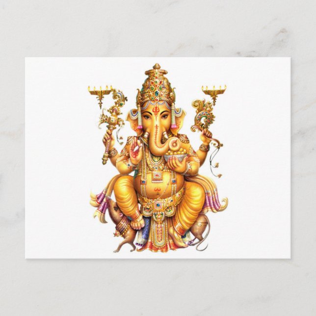 CARTE POSTALE SEIGNEUR GANESH HINDU GOD (Devant)