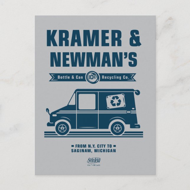 Carte Postale Seinfeld | L'entreprise de recyclage de Kramer & N (Devant)