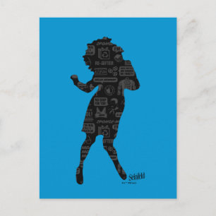Carte Postale Seinfeld   Silhouette de danse d'Elaine