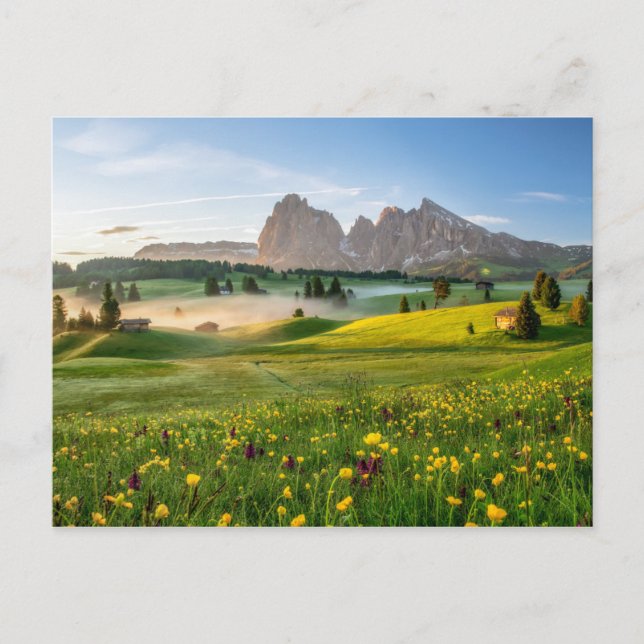 Carte Postale Seiser Alm, Alpes Dolomites, Italie (Devant)