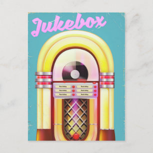 Carte Postale Sélecteur de musique vintage
