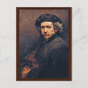 Carte Postale Self-Portrait,  By Rembrandt (Best Quality)