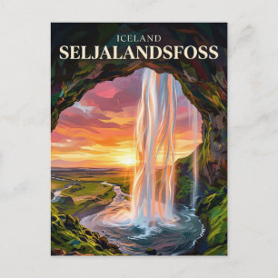 Carte Postale Seljalandsfoss Islande