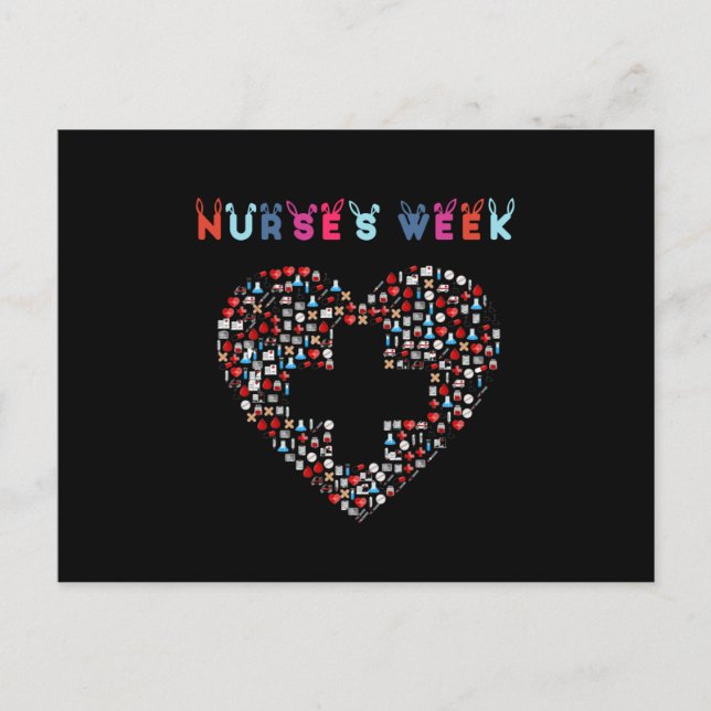 Carte Postale Semaine des infirmières. Bonne Semaine nationale d (Devant)