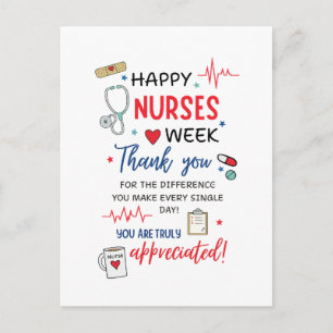 Carte Postale Semaine des infirmières Signe imprimable Reconnais