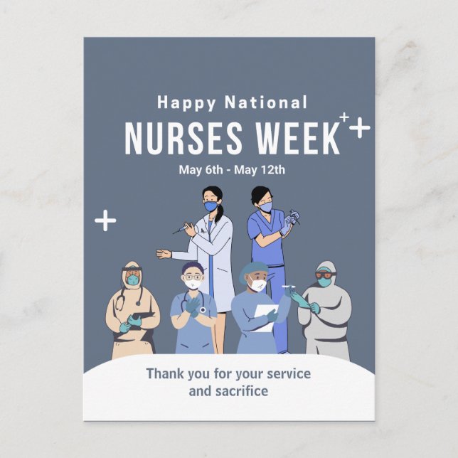 Carte Postale Semaine nationale des infirmières personnalisable (Devant)
