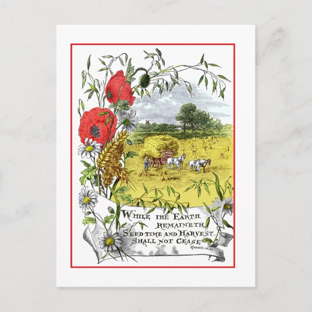 Carte postale semis et récolte (Devant)