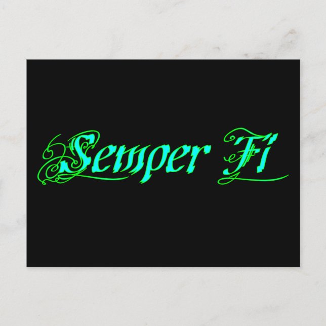 Carte Postale Semper Fi (Devant)