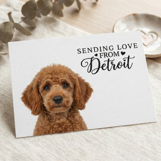 Carte Postale Sending Love From Detroit Postcard