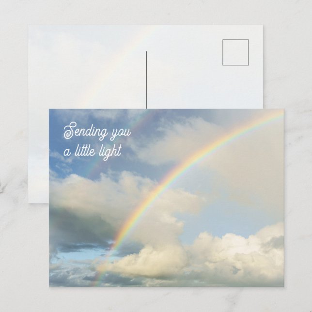Carte Postale Sending You a Little Light Rainbow Thinking of You (Devant / Derrière)
