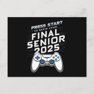 Carte Postale Senior 2025 Promotion 2025 Joueur Jeux Vidéo