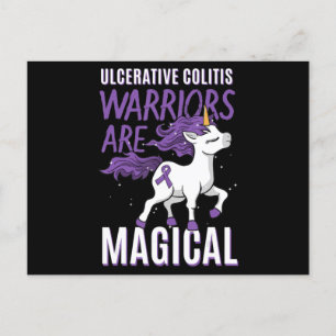 Carte Postale Sensibilisation à la colite ulcérative IBD Unicorn