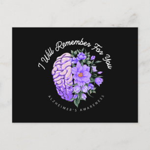 Carte Postale Sensibilisation à la maladie d'Alzheimer Je me sou