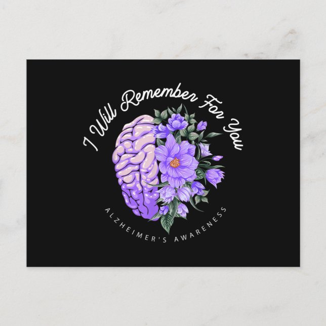 Carte Postale Sensibilisation à la maladie d'Alzheimer Je me sou (Devant)