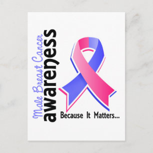 Carte Postale Sensibilisation au cancer du sein chez les hommes 