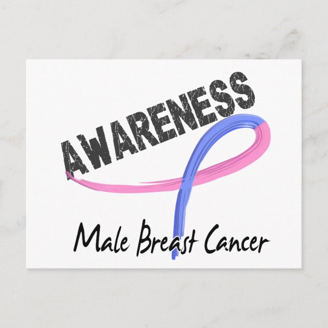 Carte Postale Sensibilisation au cancer du sein chez les hommes  (Devant)