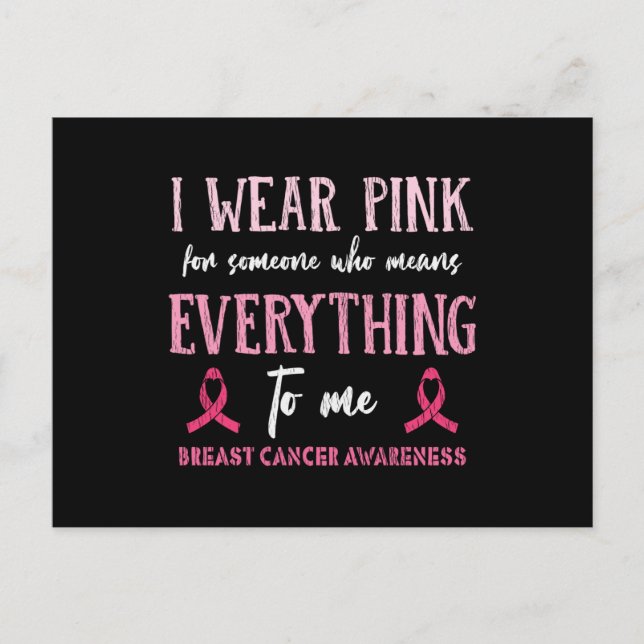 Carte Postale Sensibilisation au cancer du sein Soutien aux amis (Devant)